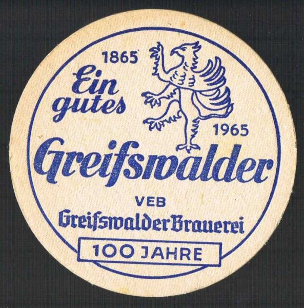 greifswalder brauerei ddr bierdeckel