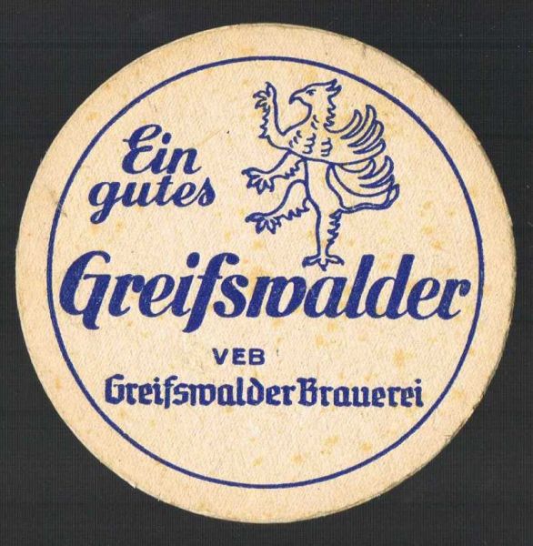 greifswalder brauerei ddr bierdeckel