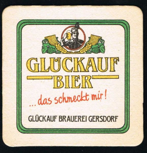 glückauf brauerei ddr bierdeckel