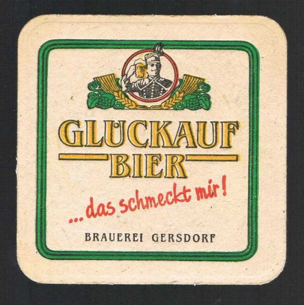 glueckauf brauerei ddr bierdeckel