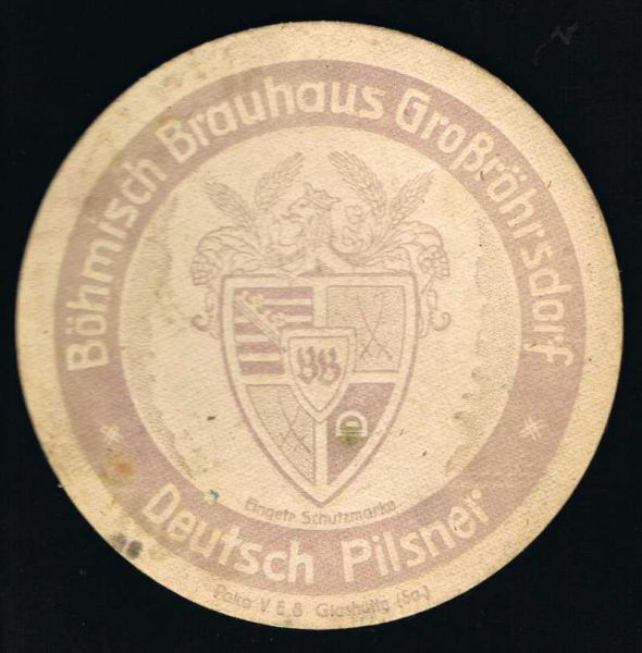 großröhrsdorfer brewery prewar coaster