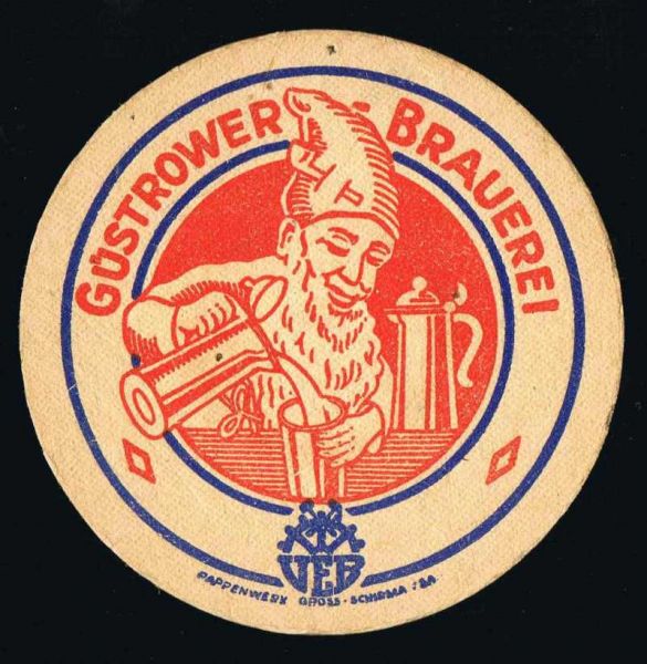 guestrower brauerei ddr bierdeckel