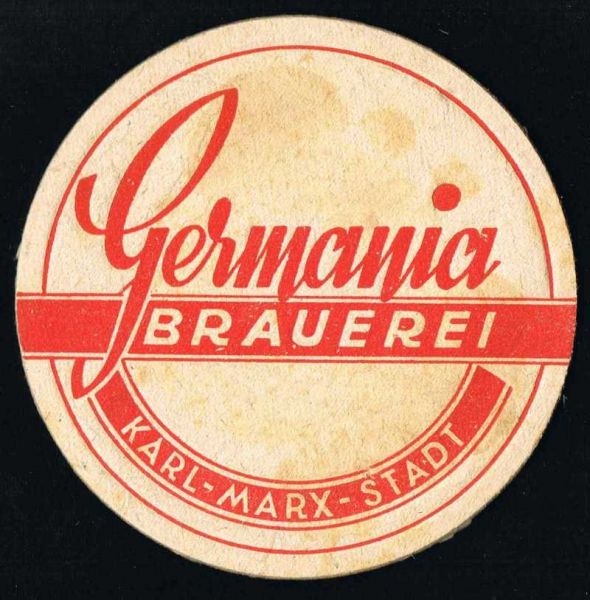 germania brauerei chemnitz ddr bierdeckel