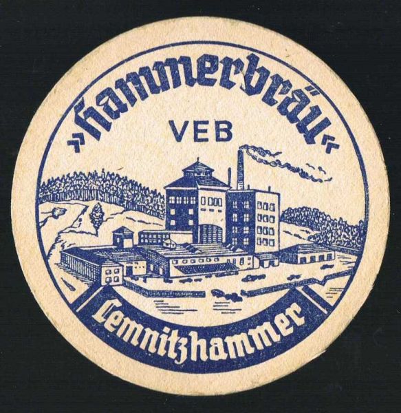 hammerbraeu lemnitzhammer brauerei ddr bierdeckel