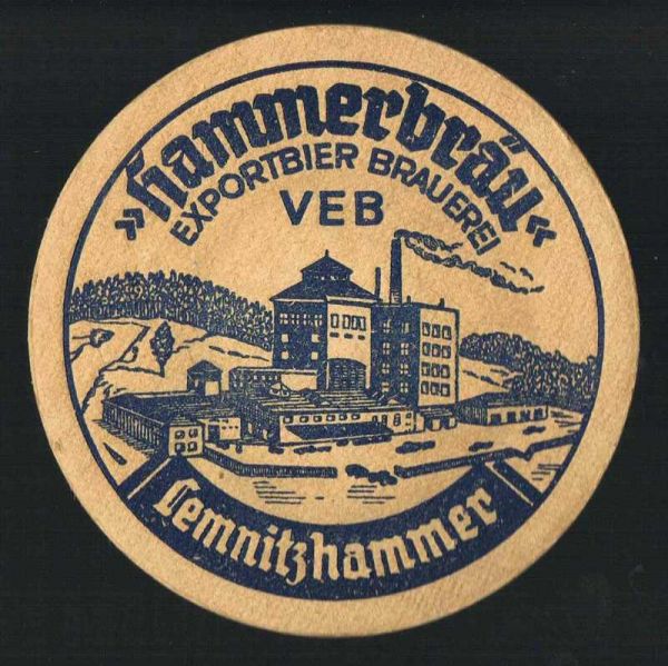 hammerbraeu lemnitzhammer brauerei ddr bierdeckel