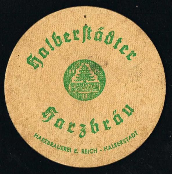 harzbrauerei halberstadt brauerei vorkriegsbierdeckel vk