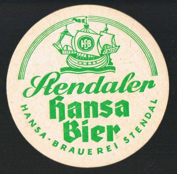 hansa brauerei stendal ddr bierdeckel