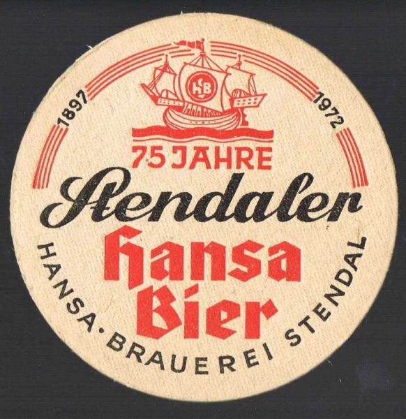 hansa brauerei stendal ddr bierdeckel
