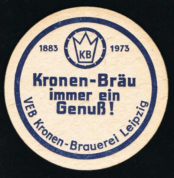 kronen bräu leipzig brauerei ddr bierdeckel