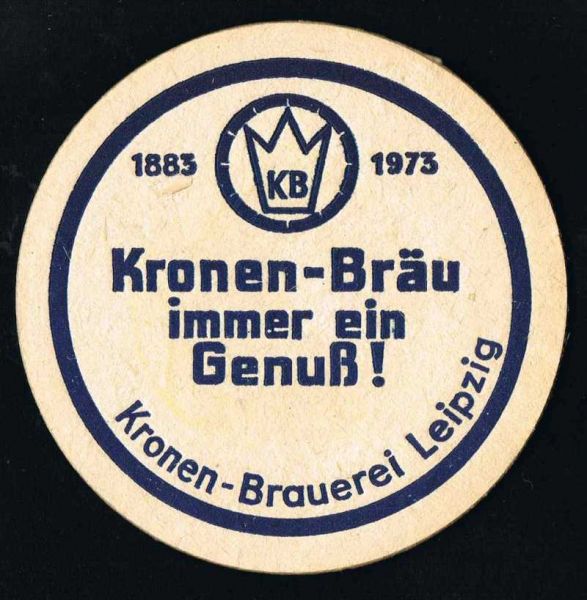 kronen bräu leipzig brauerei ddr bierdeckel