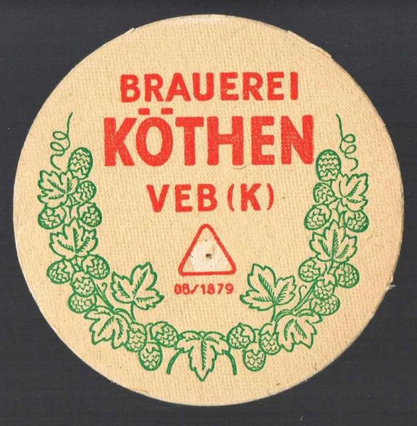 koethener brauerei ddr bierdeckel