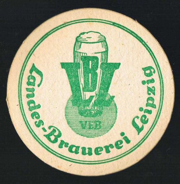 landes - brauerei leipzig ddr bierdeckel