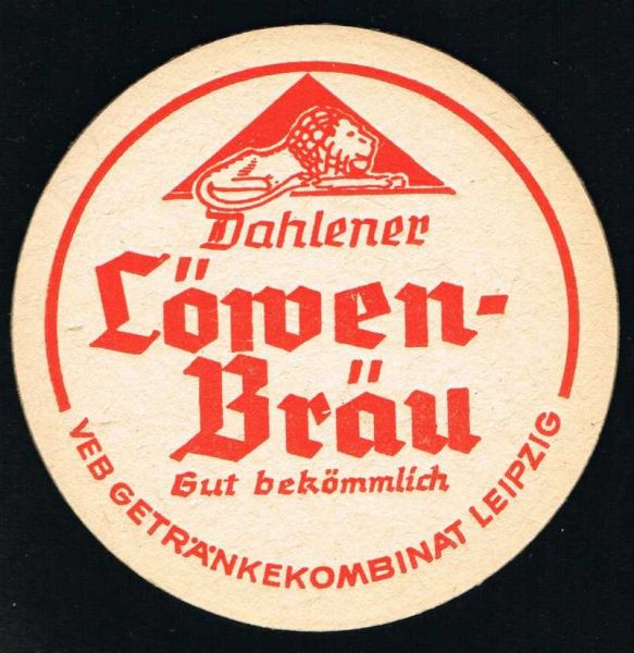 löwen bräu dahlen brewery ddr coaster