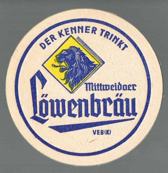 loewenbrewery mittweida ddr coaster
