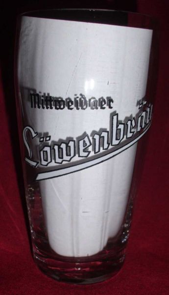 Mittweidaer Löwenbräu Bierglas