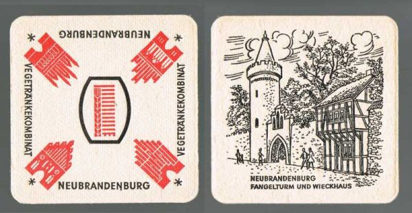 neubrandenburger brauerei ddr bierdeckel