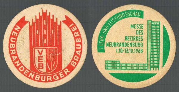 neubrandenburger brewery ddr coaster