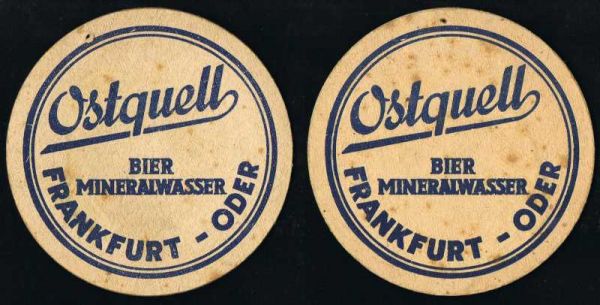 ostquell frankfurt brauerei ddr bierdeckel
