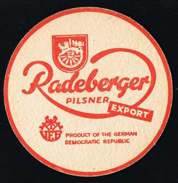 radeberger brewery ddr coaster