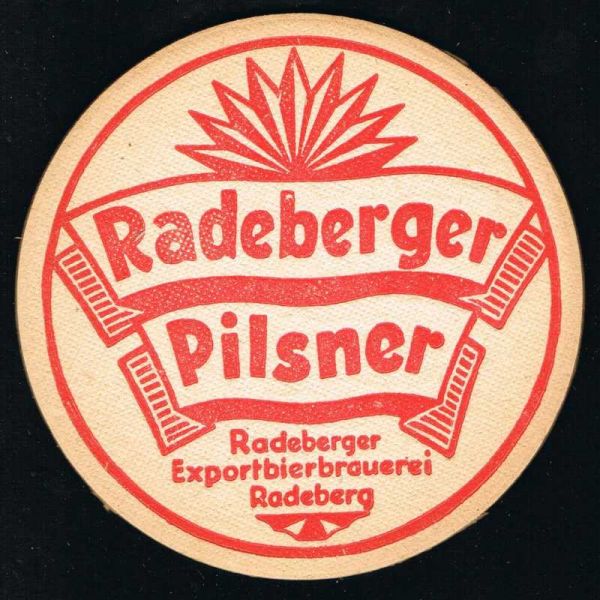 radeberger brewery prewar coaster