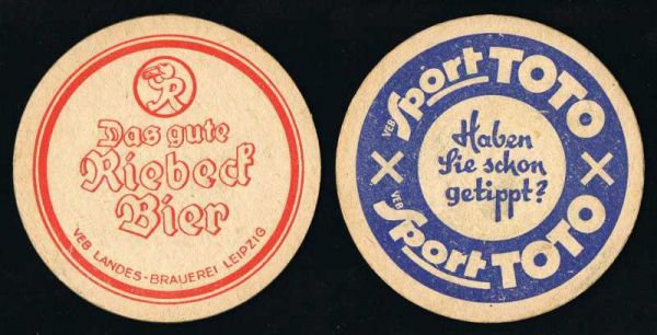 riebeck brauerei leipzig ddr bierdeckel