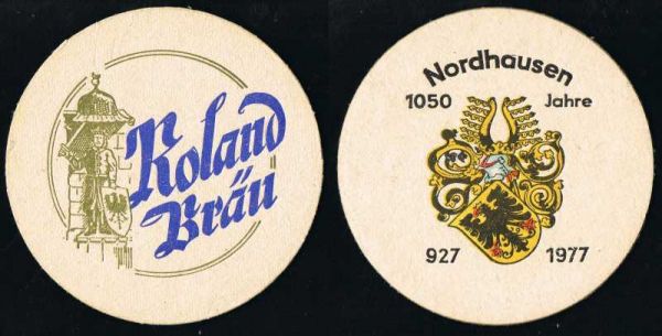roland nordhausen brauerei ddr bierdeckel