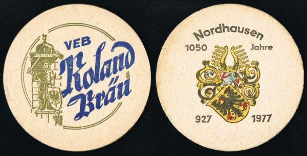 roland nordhausen brauerei ddr bierdeckel