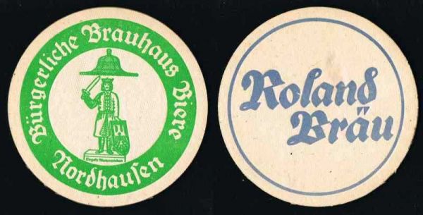 roland brauerei vorkriegsbierdeckel vk