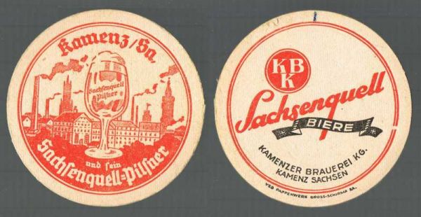 sachsenquellbrewery kamenz ddr coaster