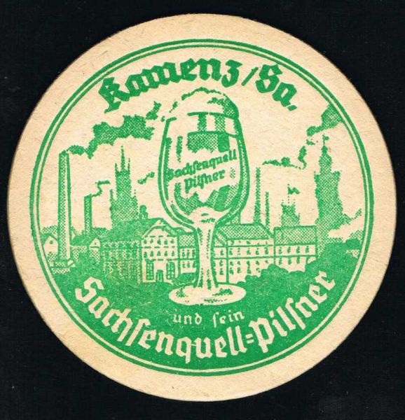 sachsenquell kamenz brewery ddr coaster