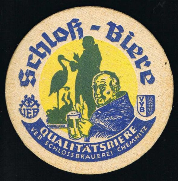 schloßbrauerei chemnitz brauerei vorkriegsbierdeckel vk
