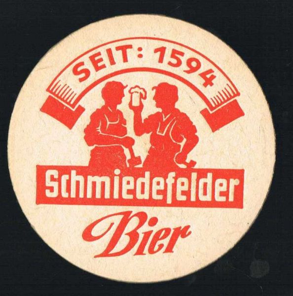 schmiedefelder brauerei ddr bierdeckel