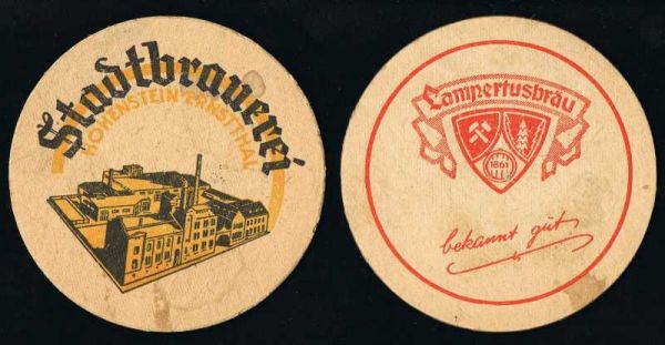 stadtbrauerei hohenstein - ernstthal brewery ddr coaster