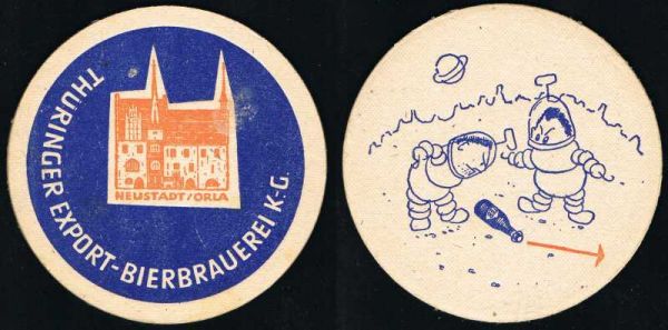 Thüringer Export brewery coaster from Neustadt / Orla