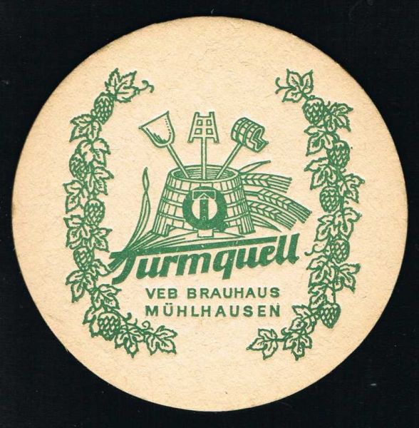 thuringia turmquell brewery coaster