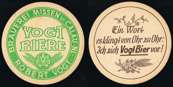 vogt missen brauerei ddr bierdeckel