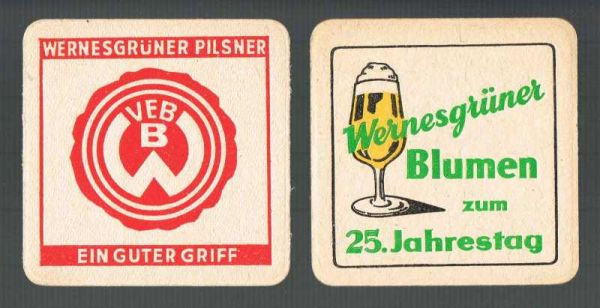 wernesgrüner brauerei ddr bierdeckel