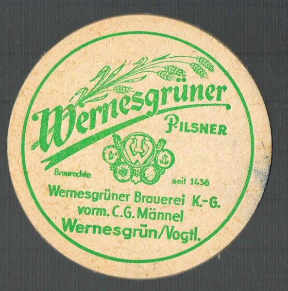 wernesgrüner brewery ddr coaster
