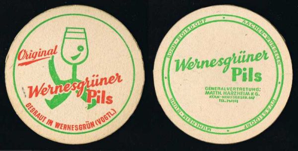 wernesgrüner brauerei ddr bierdeckel