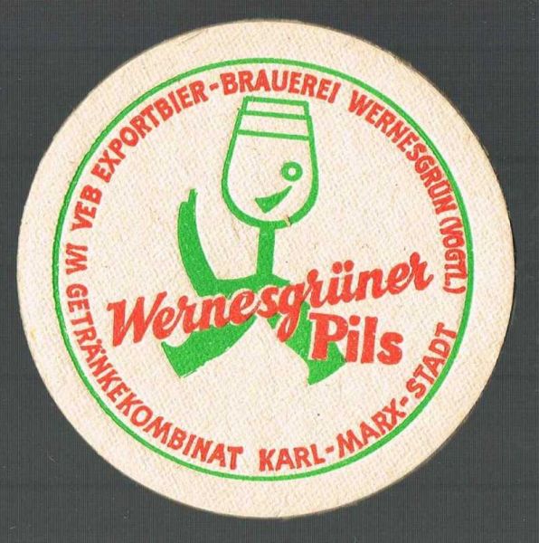 wernesgrüner brauerei ddr bierdeckel