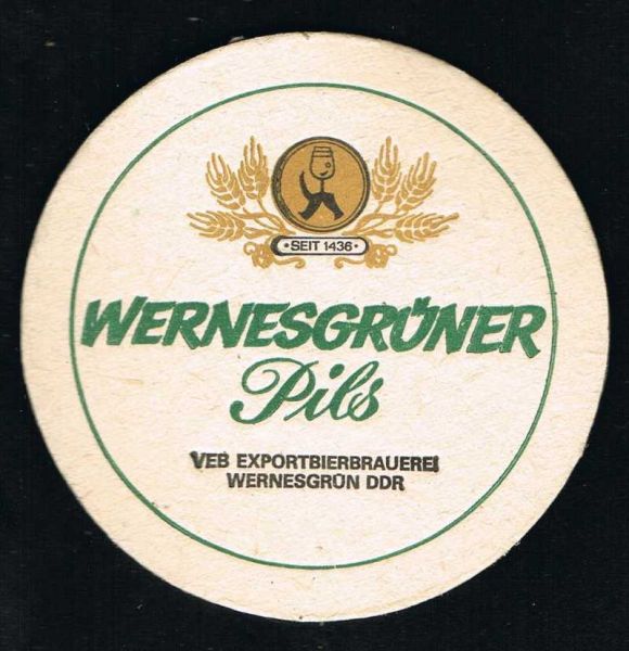 wernesgrüner brauerei ddr bierdeckel