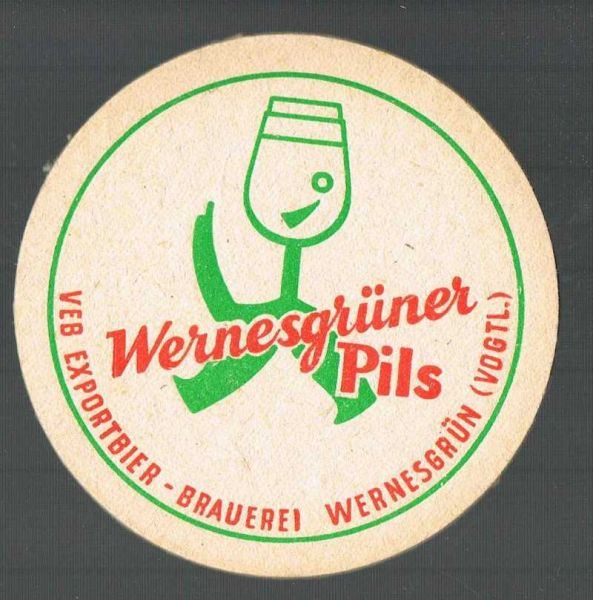 wernesgrüner brauerei ddr bierdeckel