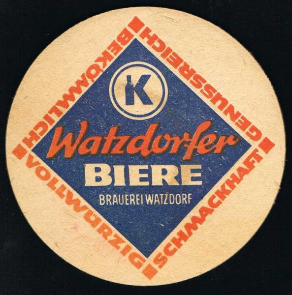 watzdorf brauerei ddr bierdeckel