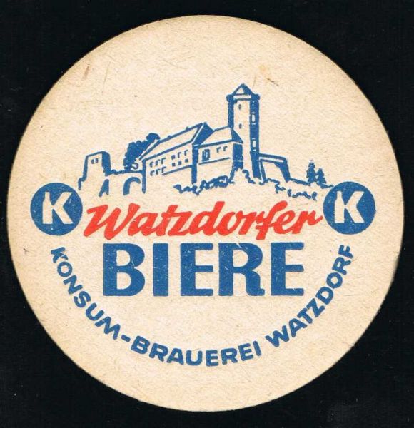 watzdorfer brauerei ddr bierdeckel